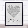Tyler Childers All Your'n Grey Heart Song Lyric Quote Print