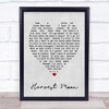 Harvest Moon Neil Young Grey Heart Song Lyric Quote Print