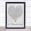 A Thousand Years Christina Perri Grey Heart Song Lyric Quote Print