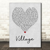 Cam Village Grey Heart Quote Song Lyric Print