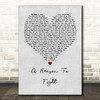 Disturbed A Reason To Fight Grey Heart Quote Song Lyric Print