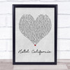 Eagles Hotel California Grey Heart Quote Song Lyric Print