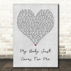 Nina Simone My Baby Just Cares For Me Grey Heart Quote Song Lyric Print
