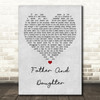 Paul Simon Father And Daughter Grey Heart Quote Song Lyric Print