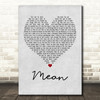 Pink Mean Grey Heart Quote Song Lyric Print