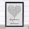 The Monkees Daydream Believer Grey Heart Quote Song Lyric Print