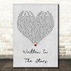 Westlife Written In The Stars Grey Heart Quote Song Lyric Print