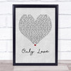 Ben Howard Only Love Grey Heart Song Lyric Print
