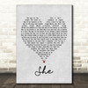 Elvis Costello She Grey Heart Song Lyric Print