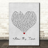 Green Day When It's Time Grey Heart Song Lyric Print