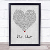 Jordin Sparks & Chris Brown No Air Grey Heart Song Lyric Print