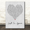 Lighthouse Family Lost In Space Grey Heart Song Lyric Print