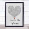 Panic! At The Disco Nine In The Afternoon Grey Heart Song Lyric Print