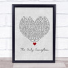 Paramore The Only Exception Grey Heart Song Lyric Print