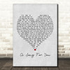 The Carpenters A Song For You Grey Heart Song Lyric Print