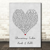The Killers Glamorous Indie Rock & Roll Grey Heart Song Lyric Print