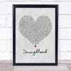 5 Seconds Of Summer Youngblood Grey Heart Song Lyric Print