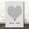 Avenged Sevenfold Dear God Grey Heart Song Lyric Print