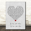 Brooks & Dunn If You See Him, If You See Her Grey Heart Song Lyric Print