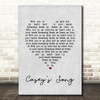 City & Colour Casey's Song Grey Heart Song Lyric Print