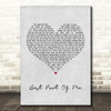 Ed Sheeran Best Part Of Me Grey Heart Song Lyric Print