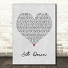 James Sit Down Grey Heart Song Lyric Print
