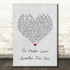Jerry Lee Lewis To Make Love Sweeter For You Grey Heart Song Lyric Print