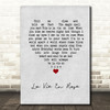 Louis Armstrong La Vie En Rose Grey Heart Song Lyric Print