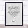 Michael Jackson Ben Grey Heart Song Lyric Print