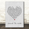 Nat King Cole Around The World Grey Heart Song Lyric Print