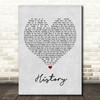 Olly Murs History Grey Heart Song Lyric Print