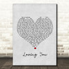 Paolo Nutini Loving You Grey Heart Song Lyric Print