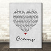 Pearl Jam Oceans Grey Heart Song Lyric Print