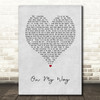 Phil Collins On My Way Grey Heart Song Lyric Print