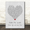 Steve Harley Make Me Smile (Come Up and See Me) Grey Heart Song Lyric Print