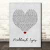 The Beautiful South Prettiest Eyes Grey Heart Song Lyric Print