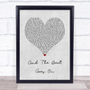 The Whispers And The Beat Goes On Grey Heart Song Lyric Print