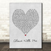 Vance Joy Alone With Me Grey Heart Song Lyric Print