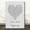 Al Green Love And Happiness Grey Heart Song Lyric Quote Print