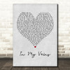 Andrew Belle In My Veins Grey Heart Song Lyric Quote Print