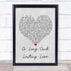 Crystal Gayle A Long And Lasting Love Grey Heart Song Lyric Quote Print