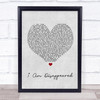 Frank Turner I Am Disappeared Grey Heart Song Lyric Quote Print