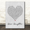 Halestorm Dear Daughter Grey Heart Song Lyric Quote Print