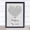 Marvin Gaye & Diana Ross Pledging My Love Grey Heart Song Lyric Quote Print