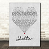 Ray LaMontagne Shelter Grey Heart Song Lyric Quote Print