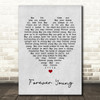 Forever Young Bob Dylan Grey Heart Song Lyric Quote Print