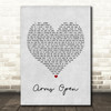 The Script Arms Open Grey Heart Song Lyric Quote Print