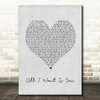 Barry Louis Polisar All I Want Is You Grey Heart Song Lyric Print