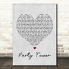 Billie Eilish Party Favor Grey Heart Song Lyric Print