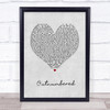 Dermot Kennedy Outnumbered Grey Heart Song Lyric Print